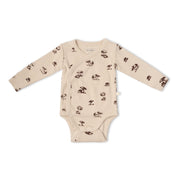 Organic Kimono Onesie & Pants Set - Mushroom