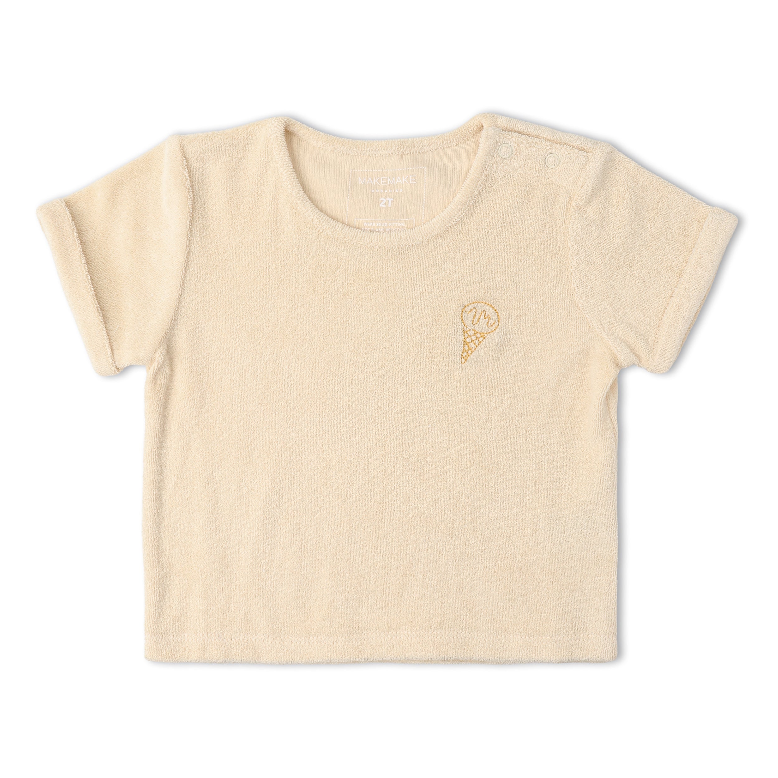 Organic Terry Tee & Shorts Set - Butter Yellow - Makemake Organics