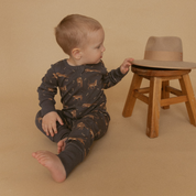 Organic 2-Way Zip Romper - Leopard - Makemake Organics