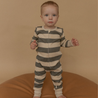 Organic 2-Way Zip Romper - Bold Stripes - Makemake Organics