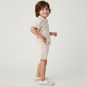 Organic Collar Tee & Shorts Set - Rodeo - Makemake Organics