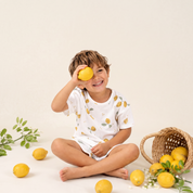 Organic Boys Top and Shorts 2 Piece Set - Citron