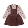 Organic Corduroy Pinafore Dress - Plum