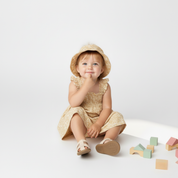 Organic Bucket Sun Hat - Yellow Blossom - Makemake Organics