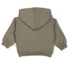 Organic Fleece Henley Hoodie - Olive - Makemake Organics