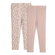 Organic Legging Set of 2 - Petal Whispers + Dusty Rose