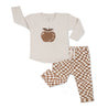 Organic Long Sleeve Tee & Pant Set - Apple Of My Eye - Makemake Organics