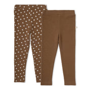 Organic Legging Set of 2 - Chestnut Bloom + Brown