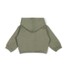 Organic Fleece Hooded Jacket - Olive - Makemake Organics