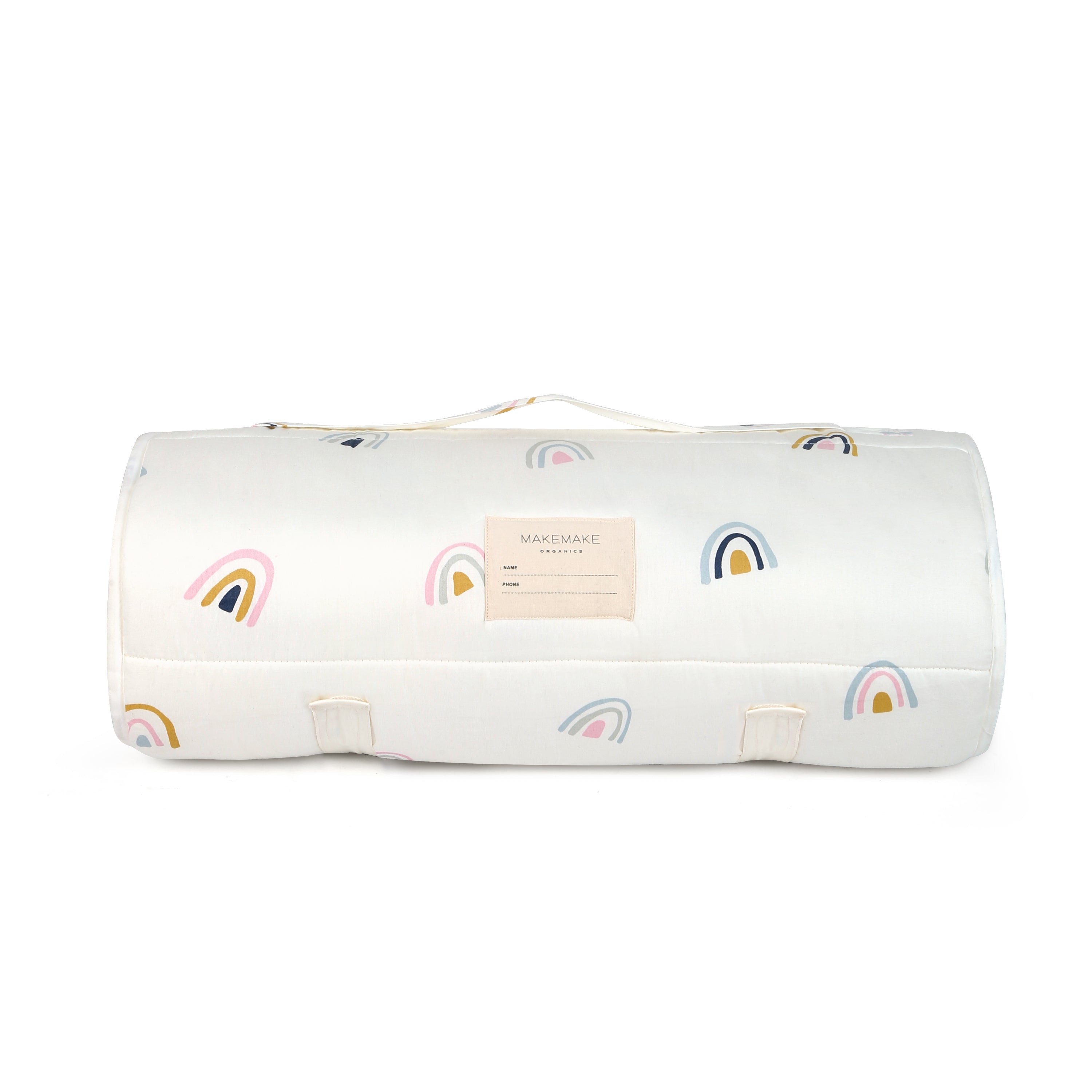 Organic Cozy Comfort Nap Mat - Rainbow - Makemake Organics