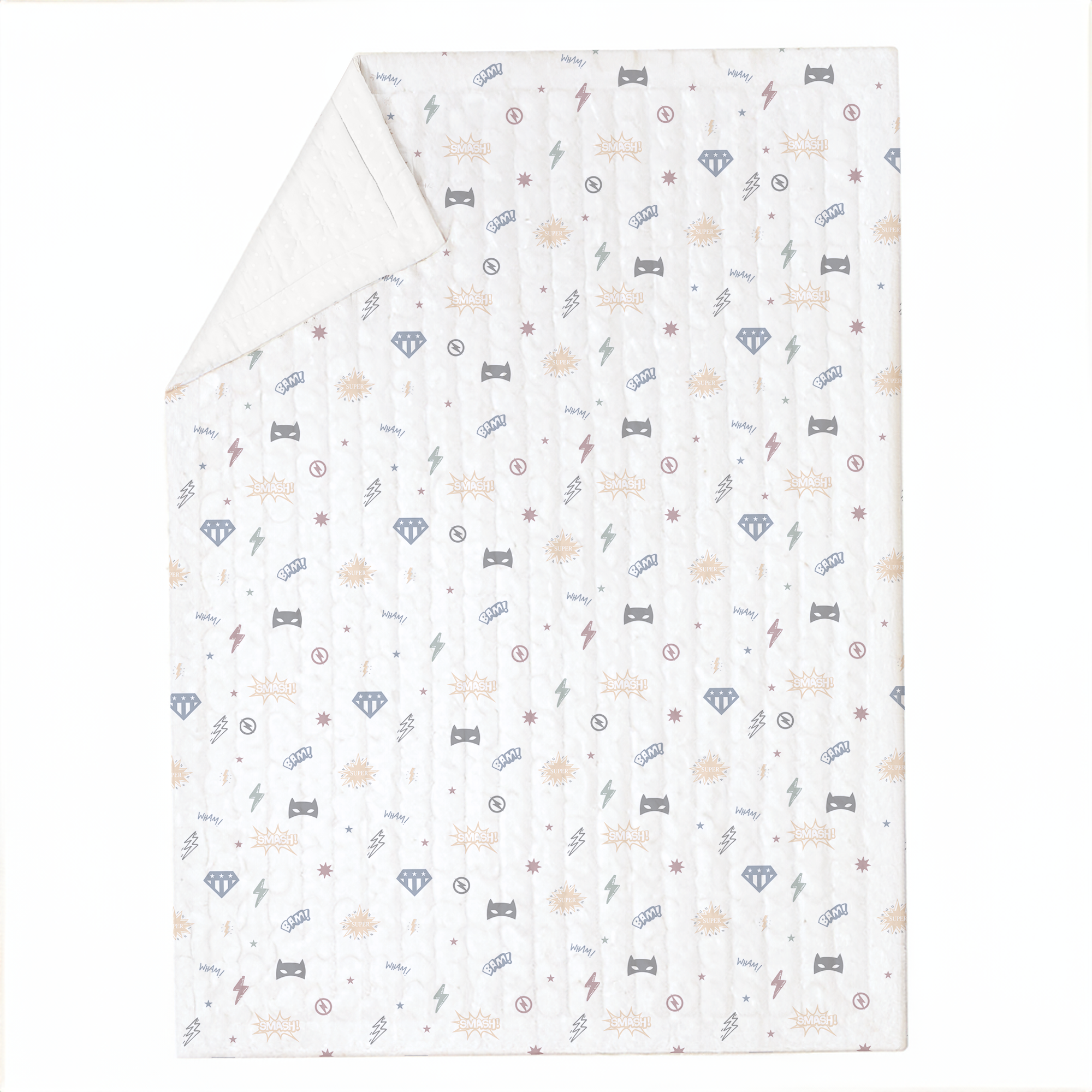 Organic Kids Quilt - Mighty Heros - Makemake Organics
