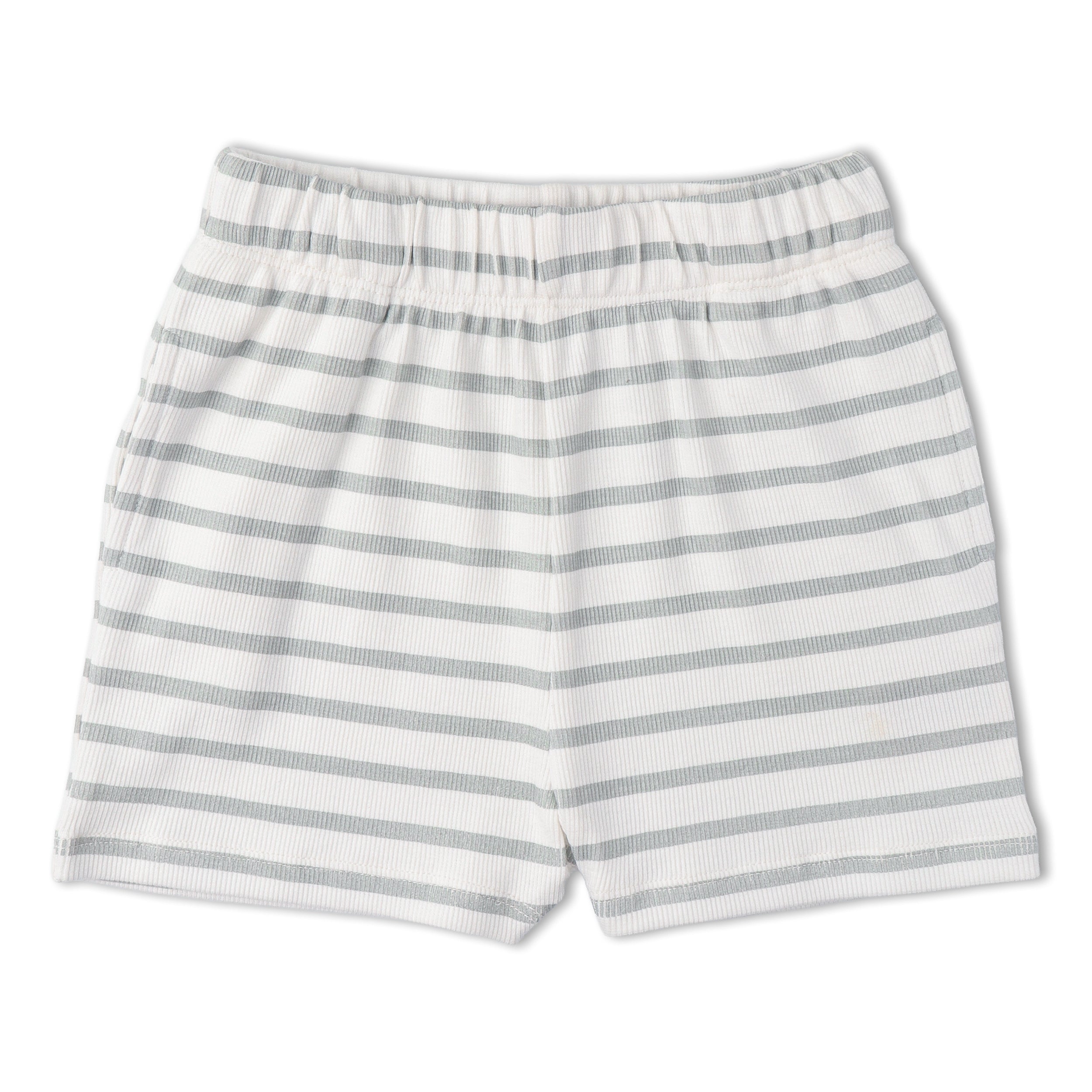 Organic Tank Top & Shorts Set - Fog Stripes - Makemake Organics