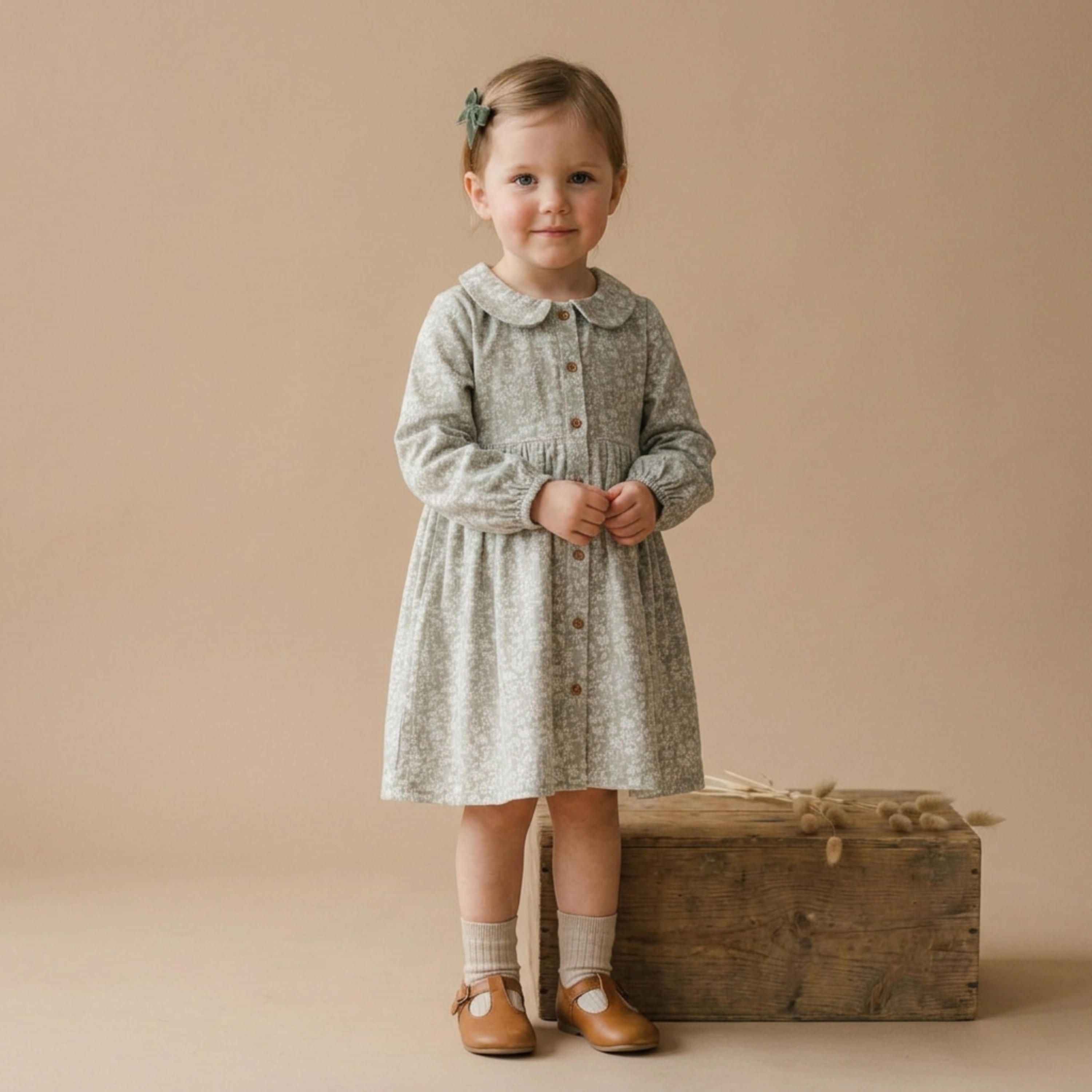 Organic Collared Dress - Wildsage - Makemake Organics