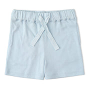 Organic Polo Shirt & Shorts Set - Light Blue - Makemake Organics