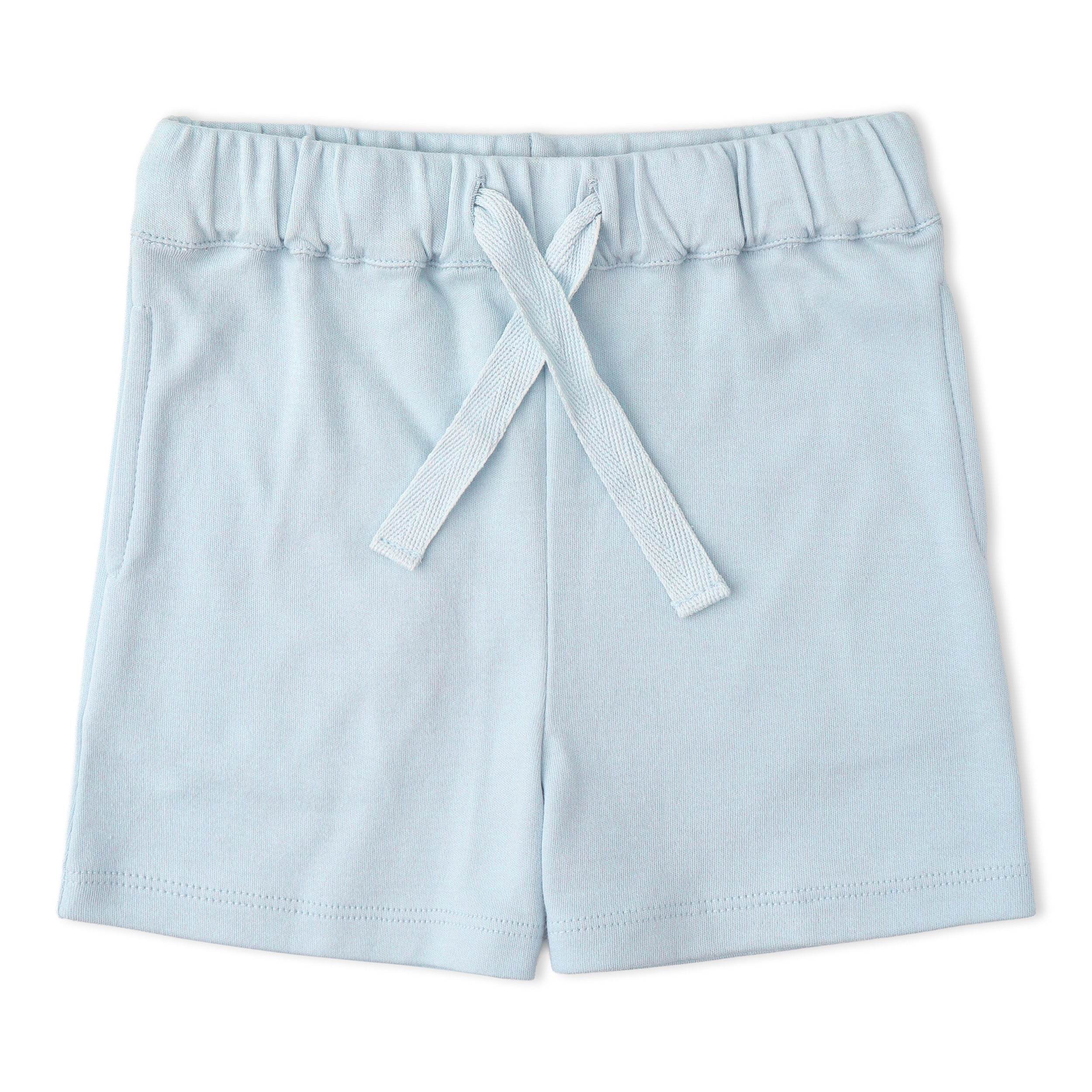 Organic Polo Shirt & Shorts Set - Light Blue - Makemake Organics