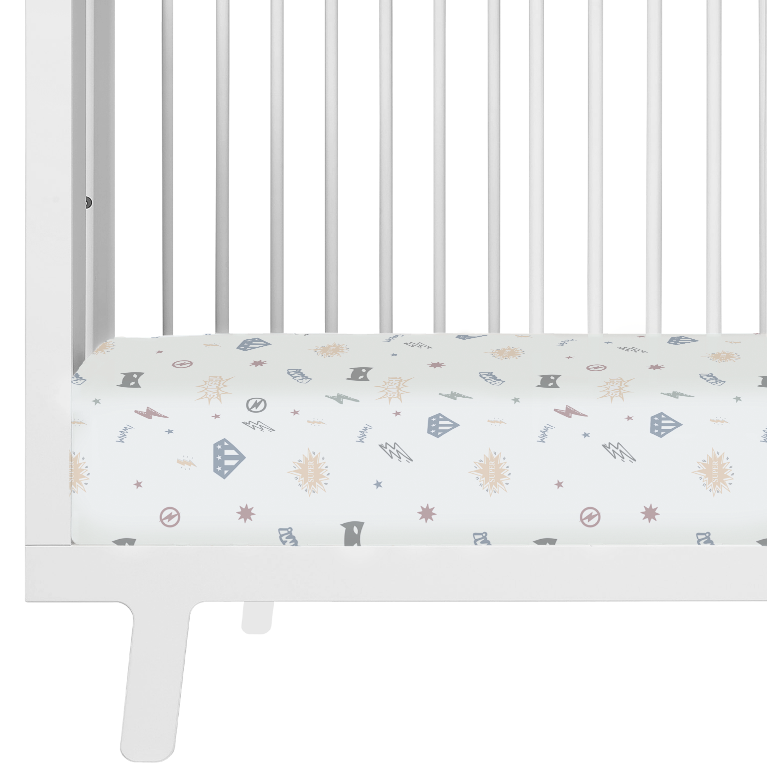 Organic Crib Sheet - Mighty Heros - Makemake Organics