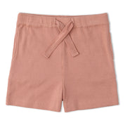 Organic Collar Tee & Shorts Set - Terra Stripes - Makemake Organics