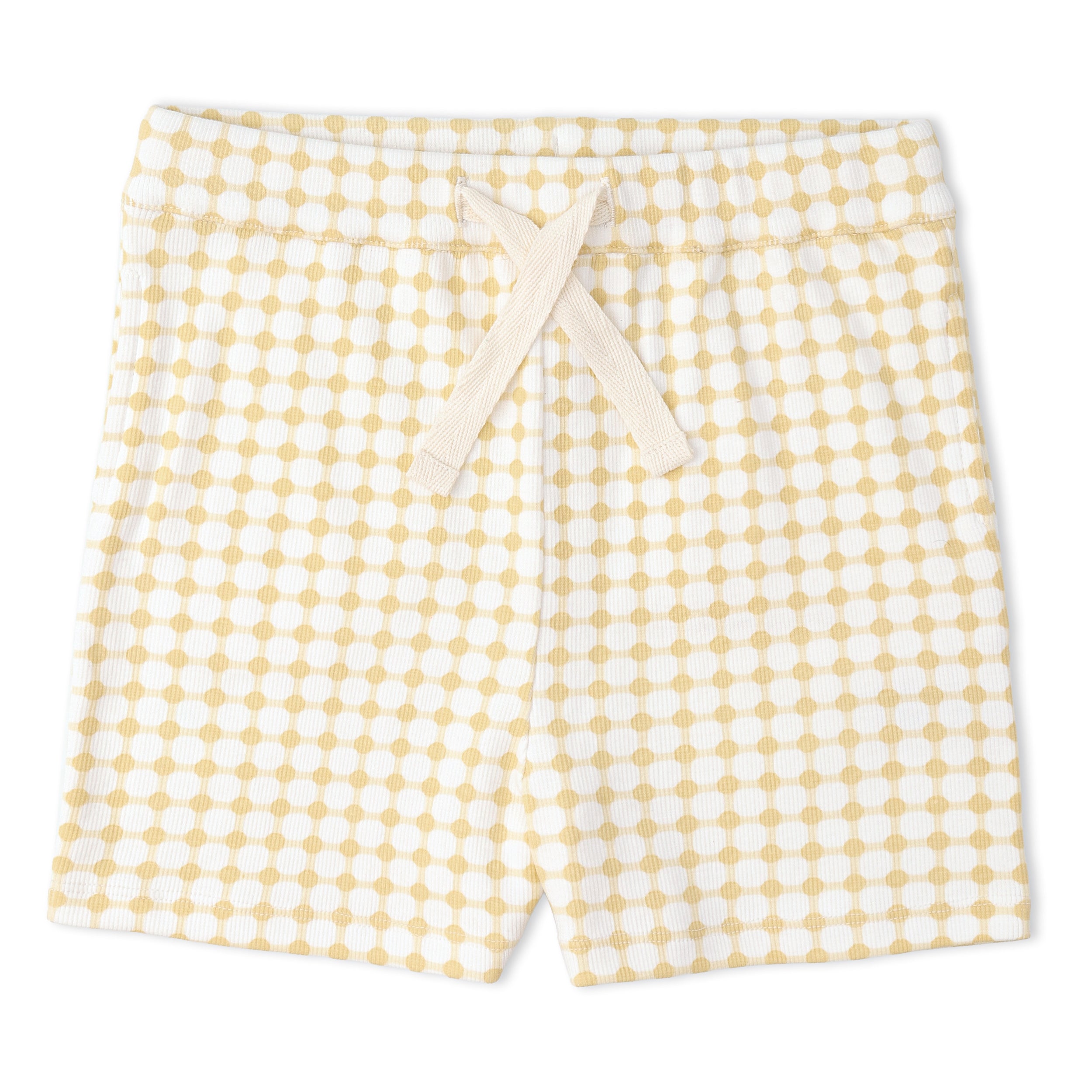 Organic Collar Tee & Shorts Set - Dotty Gingham - Makemake Organics