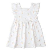 Organic Cutout Back Dress - Ice Cream - Makemake Organics
