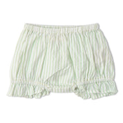 Organic Smocked Top And Bloomer Set - Basil Stripes - Makemake Organics