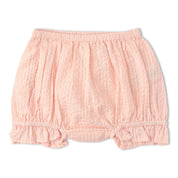 Organic Smocked Top And Bloomer Set - Blush - Makemake Organics