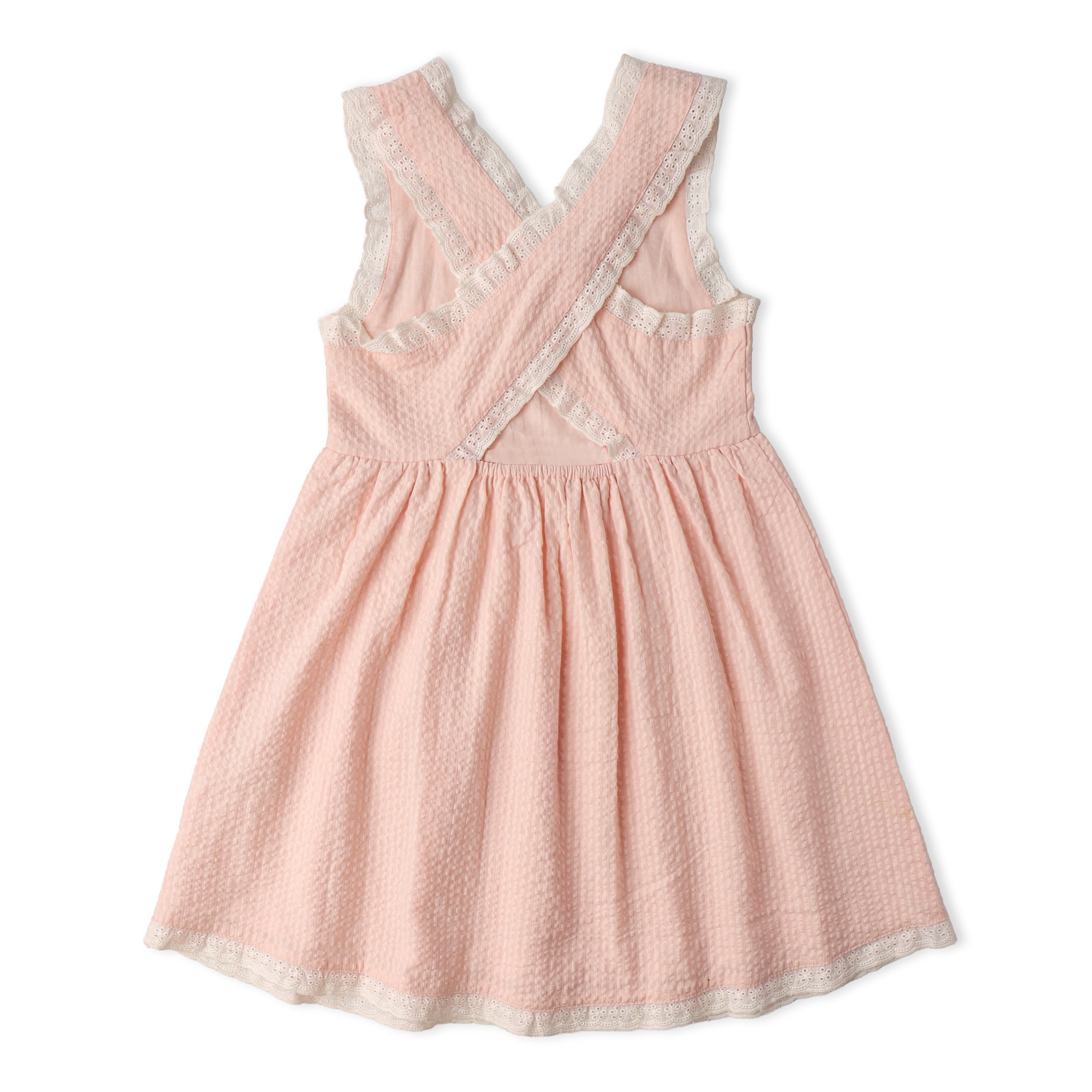 Organic Cross Back Dress - Blush - Makemake Organics