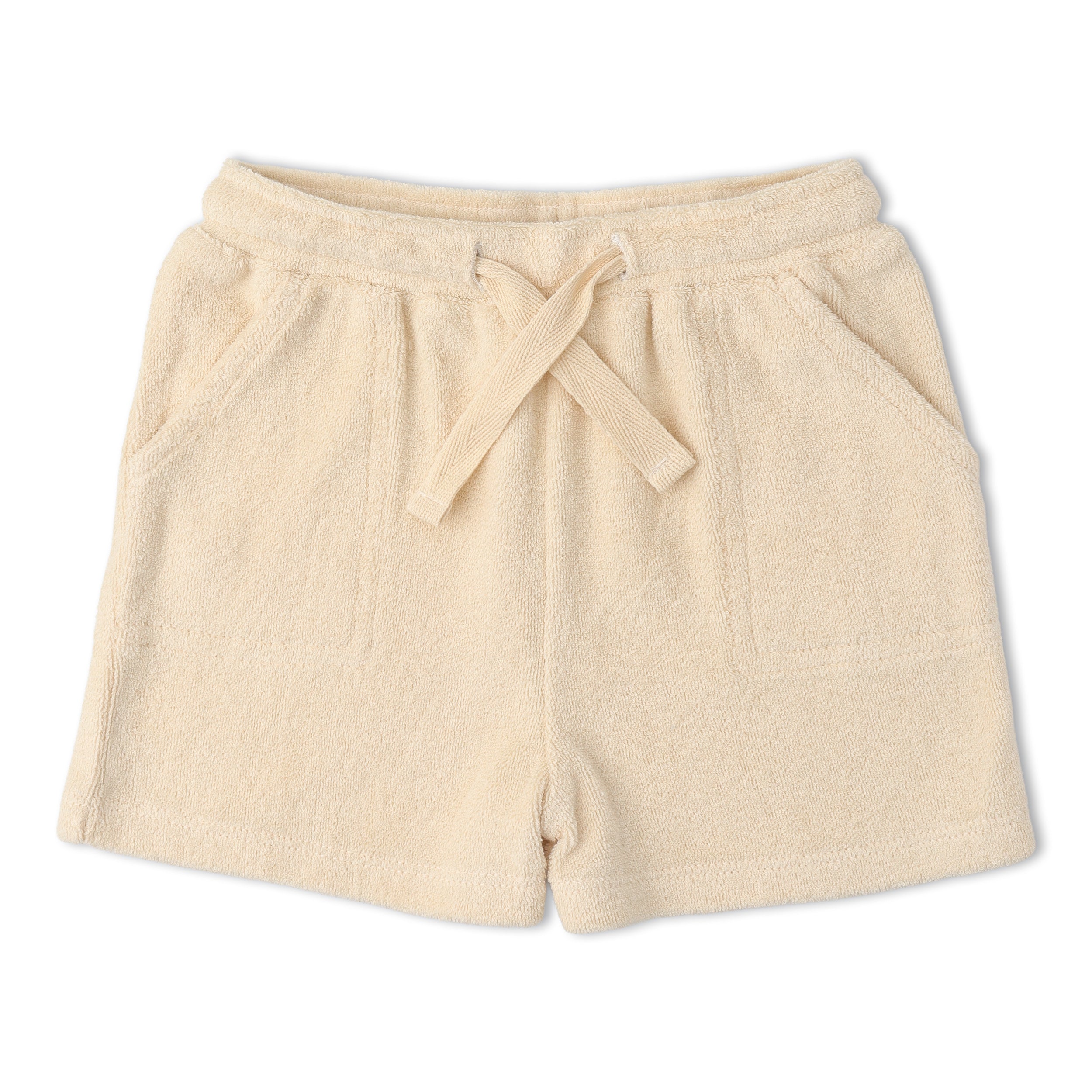 Organic Terry Tee & Shorts Set - Butter Yellow - Makemake Organics