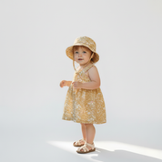 Organic Bucket Sun Hat - Yellow Blossom - Makemake Organics