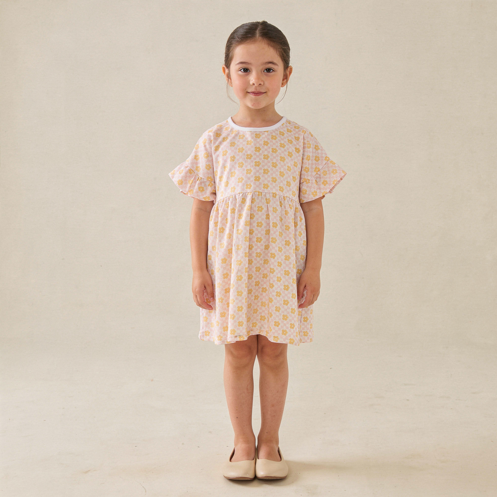Makemake Organics - Organic Dolman Sleeve Dress - Pop Floral 5T Makemake Organics - Organic Dolman Sleeve Dress - Pop Floral 5T