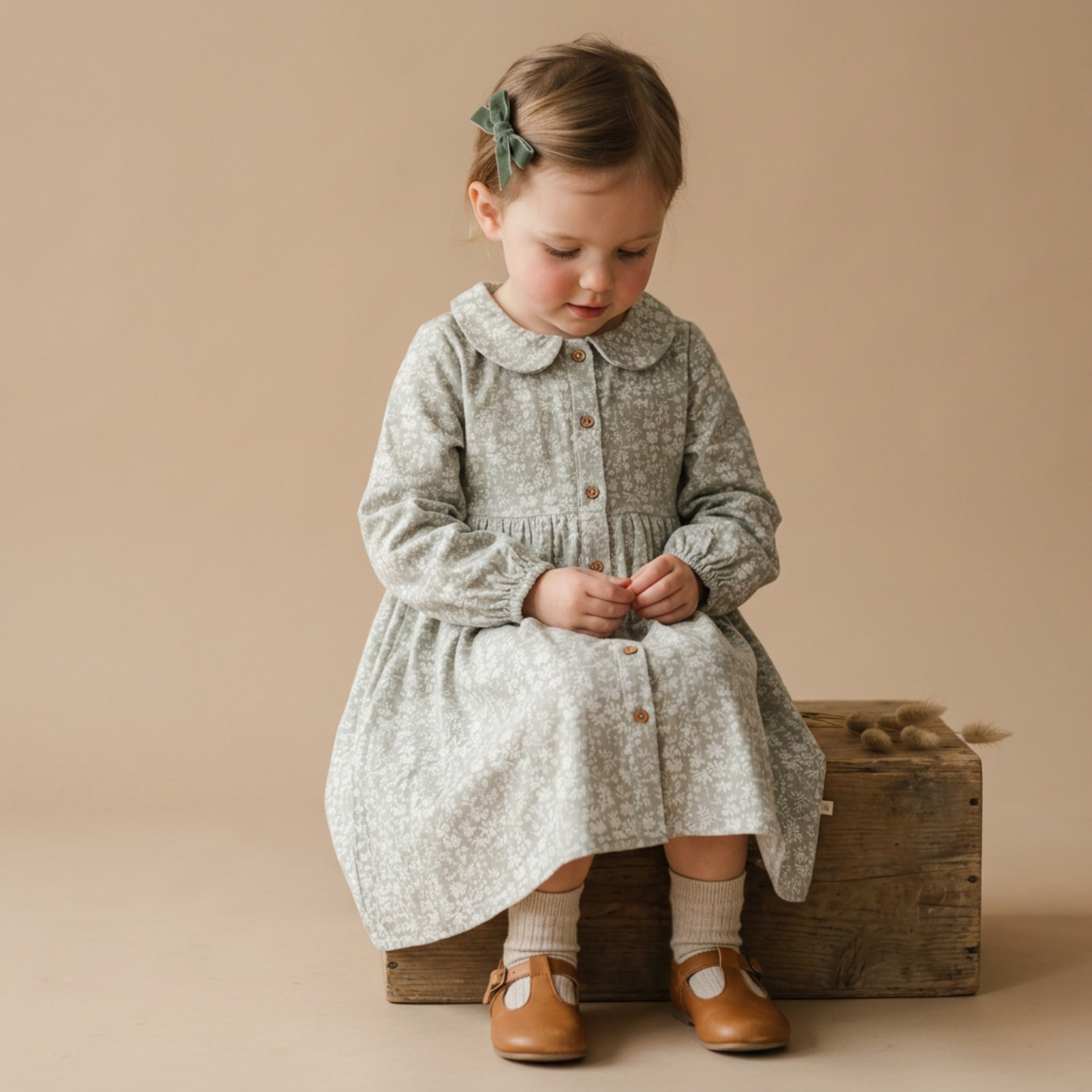 Organic Collared Dress - Wildsage - Makemake Organics