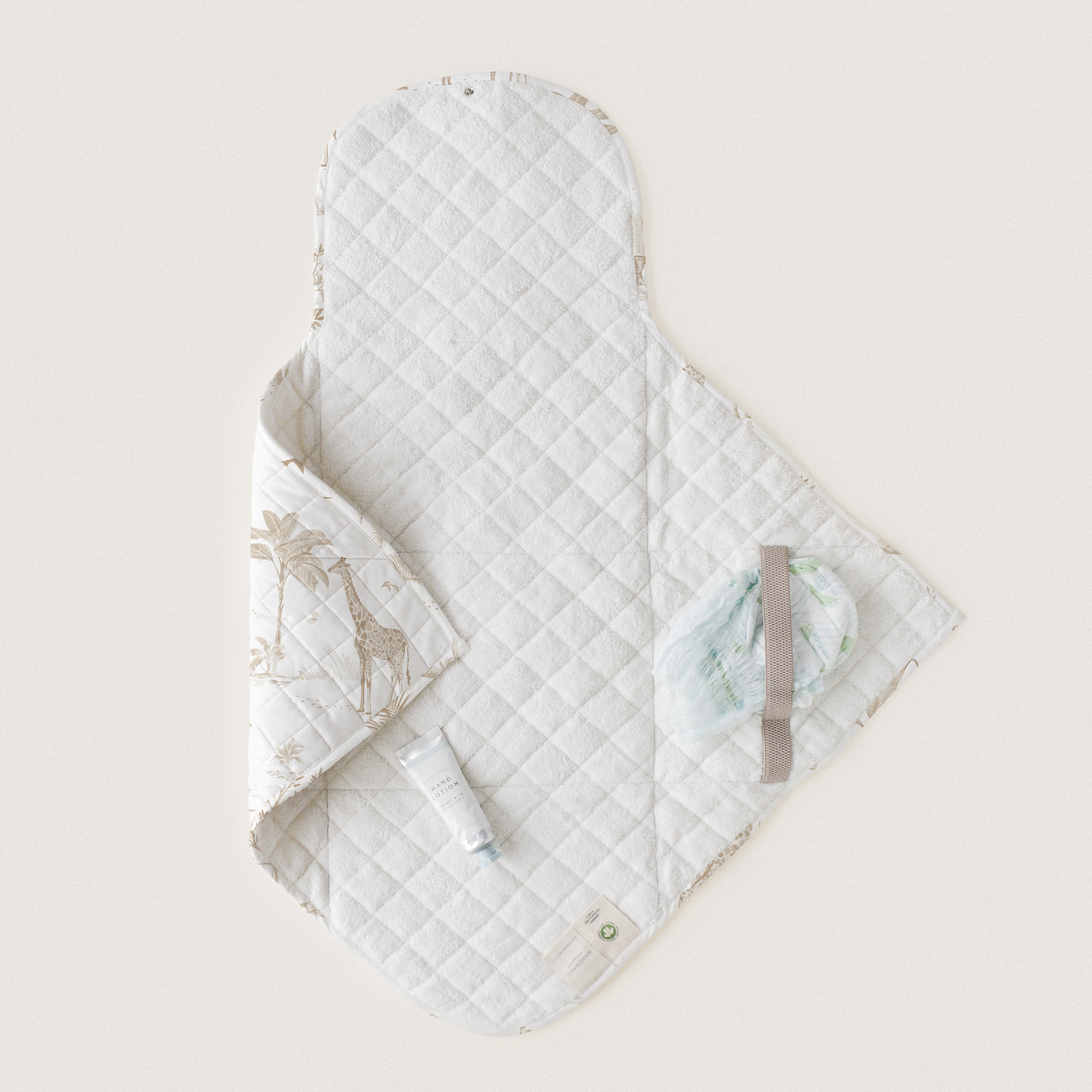 Organic Portable Changing Mat - Safari - Makemake Organics