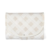 Organic Portable Changing Mat - Plaid Oat - Makemake Organics