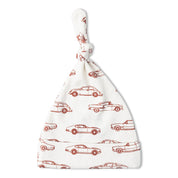 Organic Swaddle Blanket & Hat Set - Cars - Makemake Organics