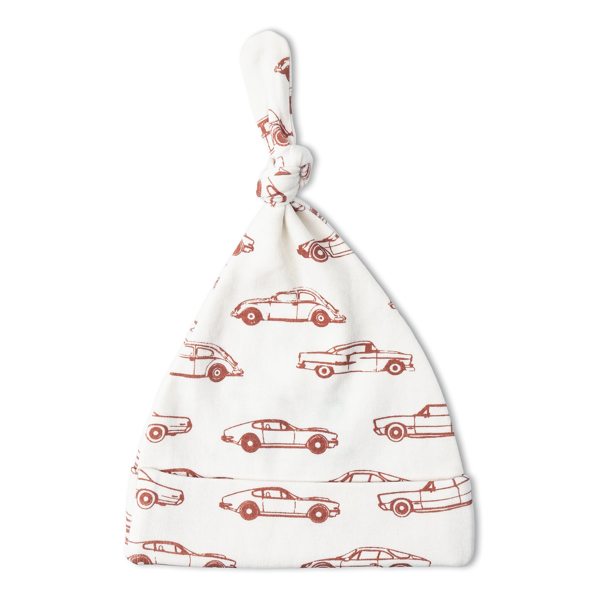 Organic Swaddle Blanket & Hat Set - Cars - Makemake Organics