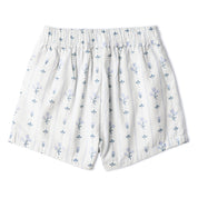 Organic Smocked Top & Shorts Set - Blue Vines - Makemake Organics