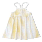 Organic Tie-Back Strap Dress - Dotty Gingham