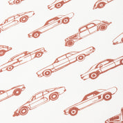Organic Swaddle Blanket & Hat Set - Cars - Makemake Organics