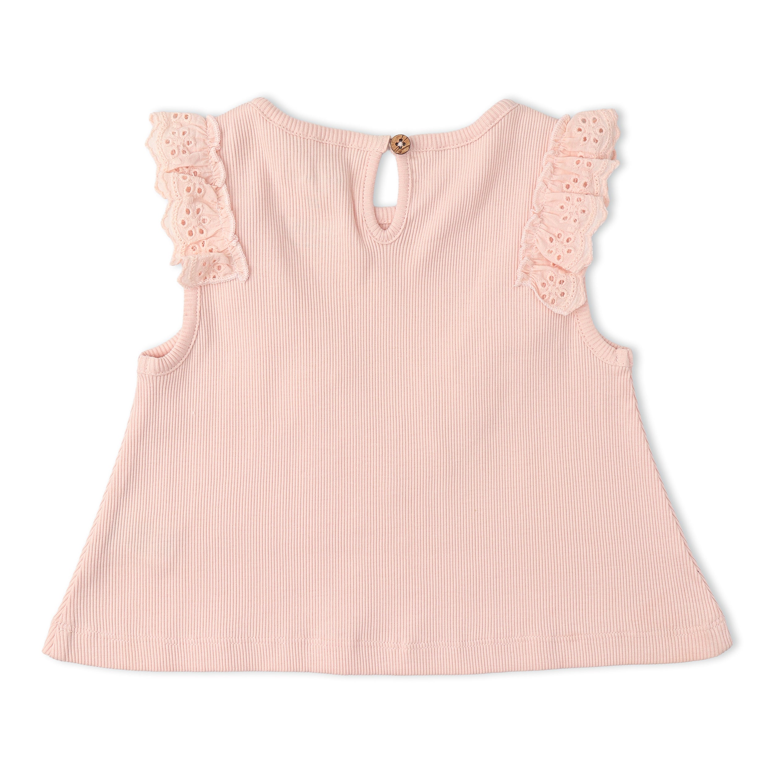 Organic Ruffle Top & Shorts Set - Blush - Makemake Organics