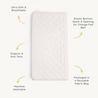 Organic Changing Pad Cover - Beige Stripes - Makemake Organics