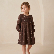Organic Smocked Sundress - Birch - Makemake Organics