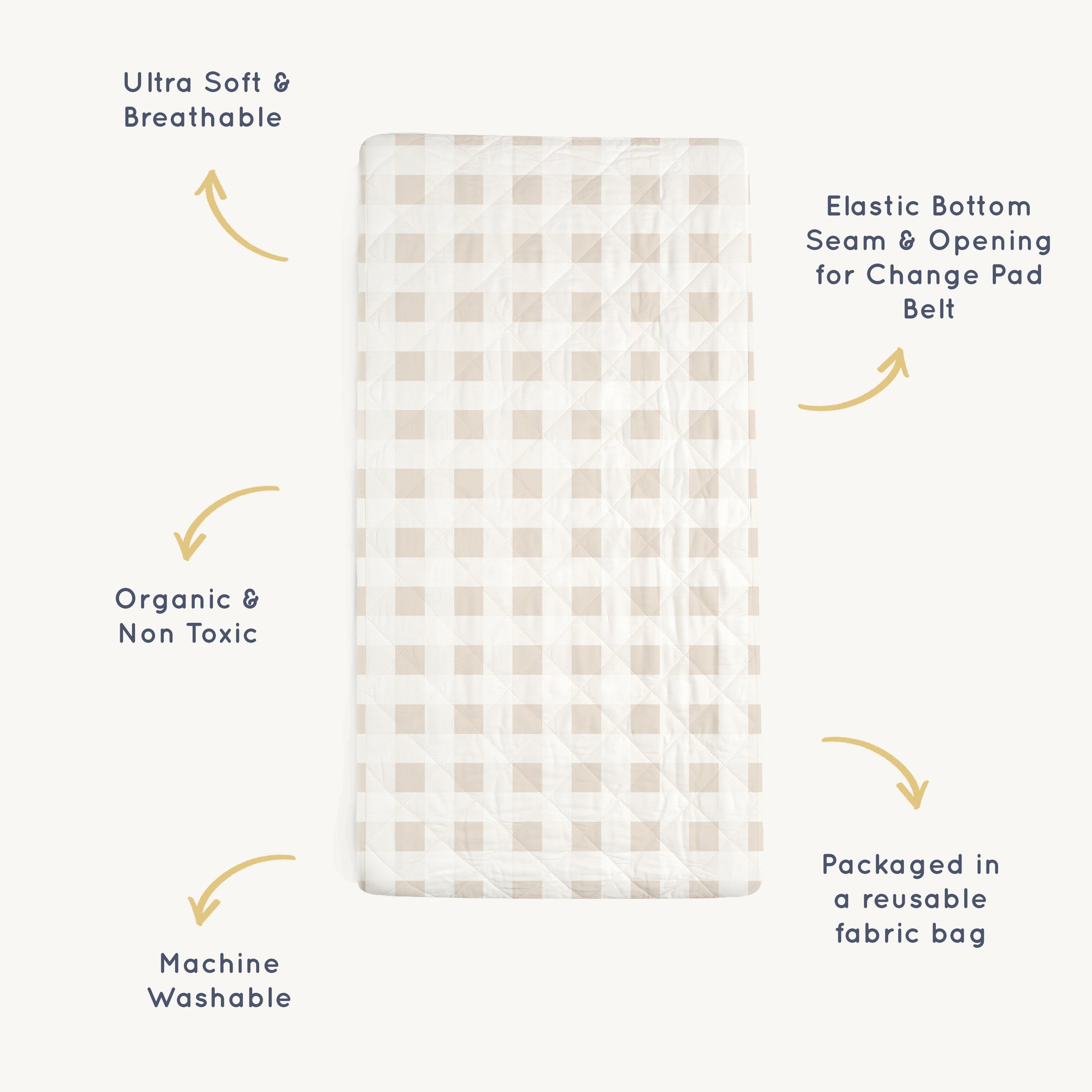 Organic Cotton Changing Pad Cover - Plaid