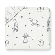 Organic Kids Fitted Sheet - Astro - Makemake Organics