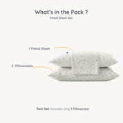 Organic Kids Fitted Sheet - Bloom - Makemake Organics