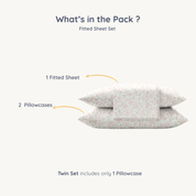 Organic Kids Fitted Sheet - Blossom - Makemake Organics