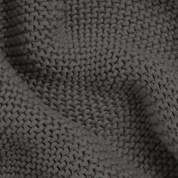 Organic Knit Throw Blanket - Charcoal Gray - Makemake Organics