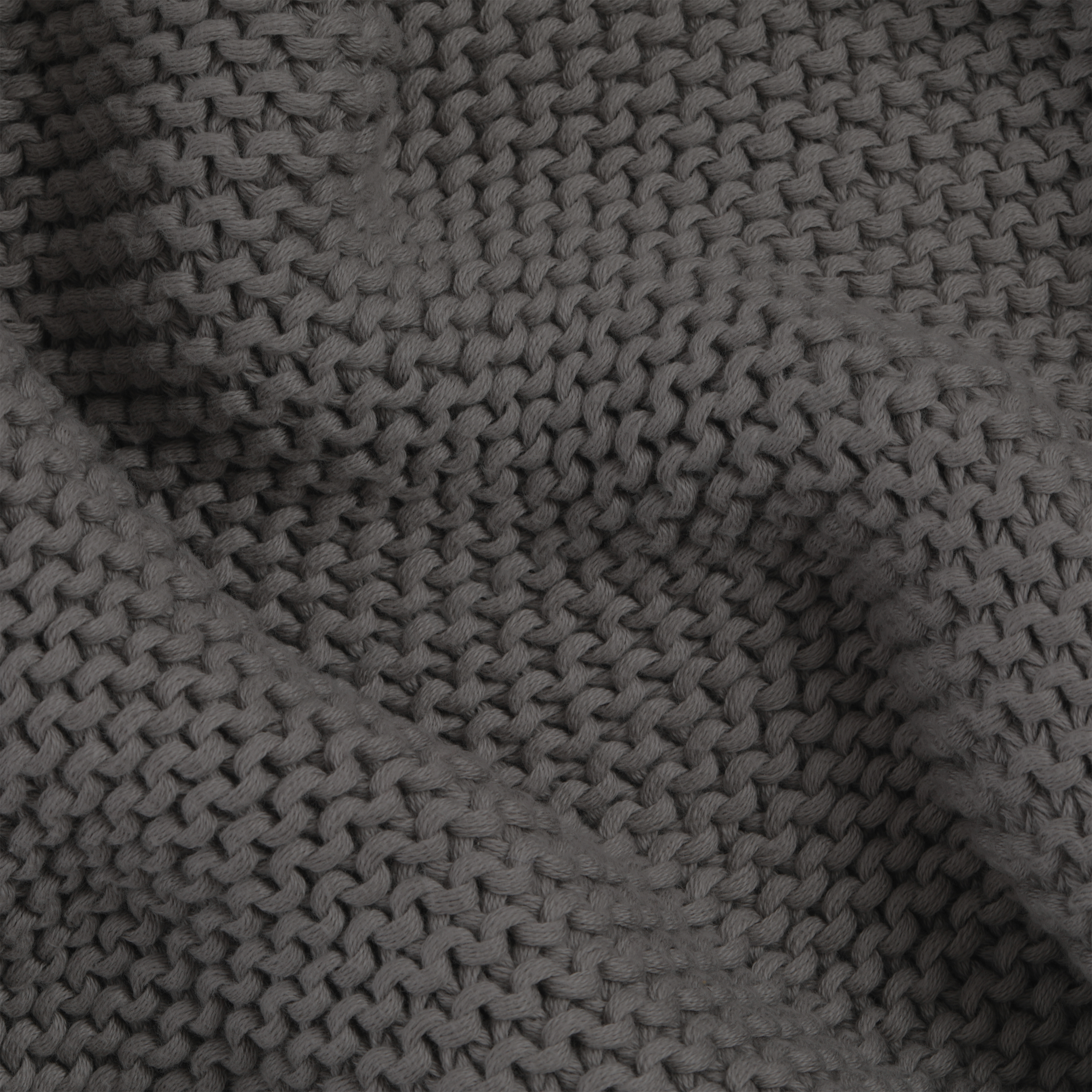 Organic Knit Throw Blanket - Charcoal Gray - Makemake Organics
