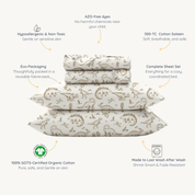 Organic Cotton Sheet Set - Dino Dreams - Makemake Organics