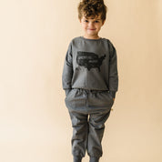 Organic Fleece Sweatshirt - Adventure Awaits - Makemake Organics