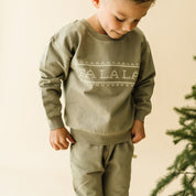 Organic Fleece Sweatshirt - Fa La La - Makemake Organics