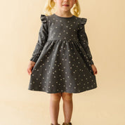 Organic Ruffle Dress - Tribe - Makemake Organics
